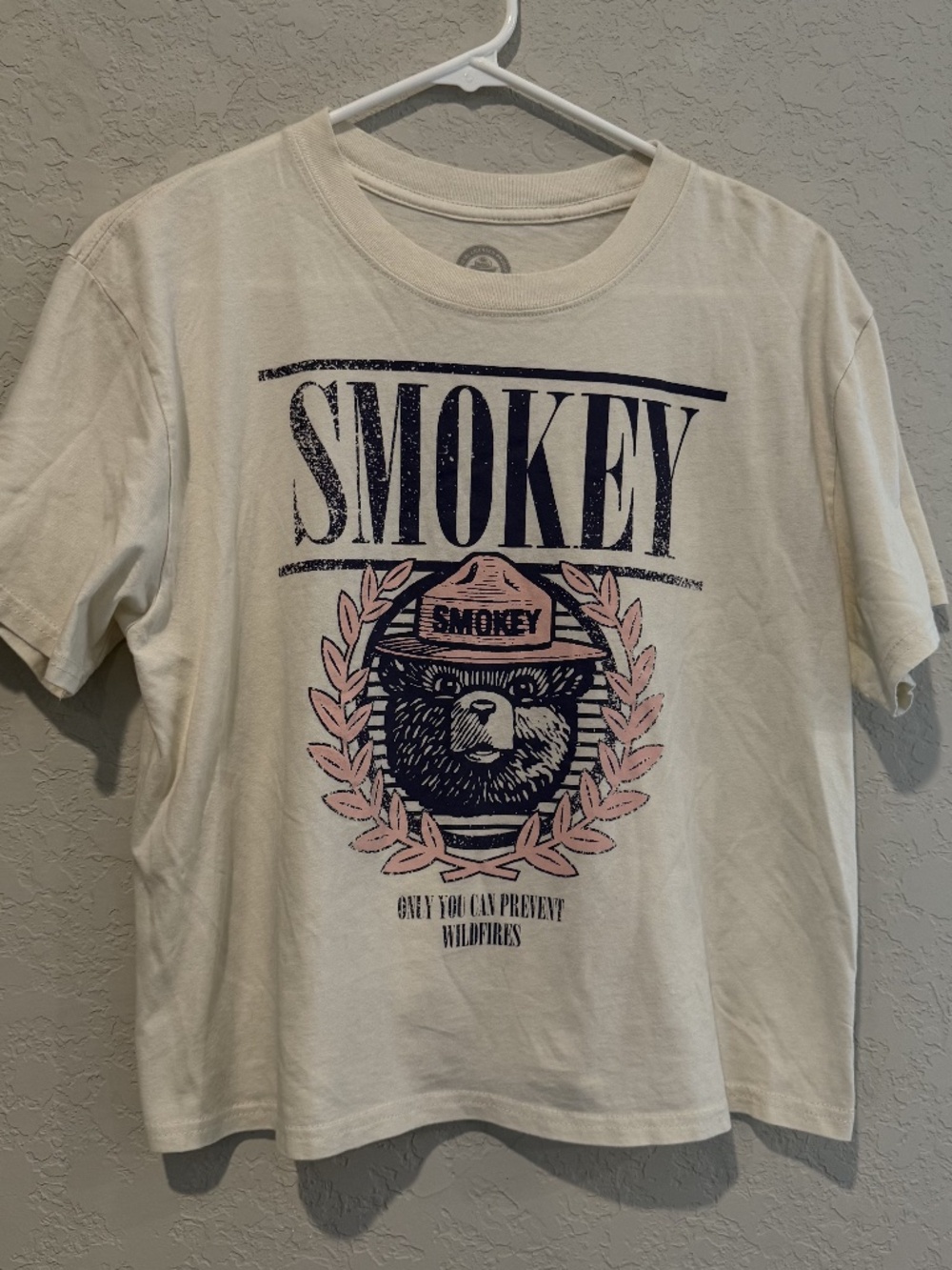 Smokey Bear "Only You Can Prevent Wildfires" Boxy Tee L